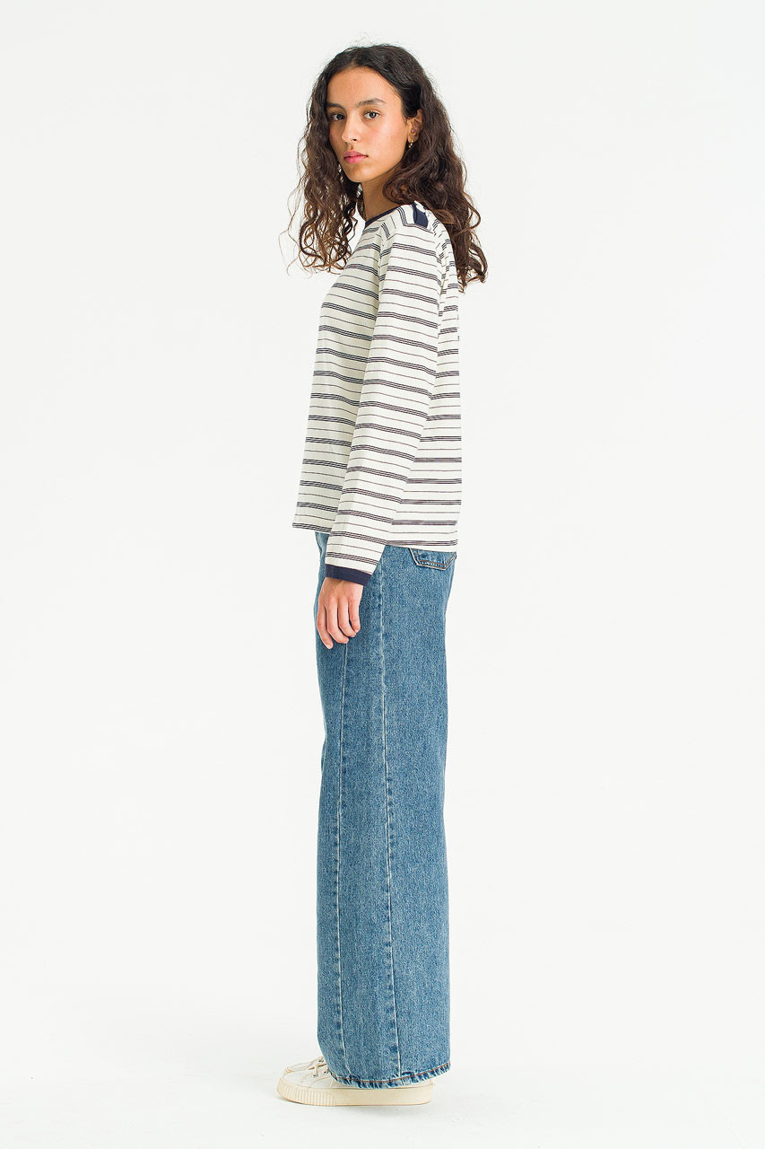 Day Stripe Tee, Ivory