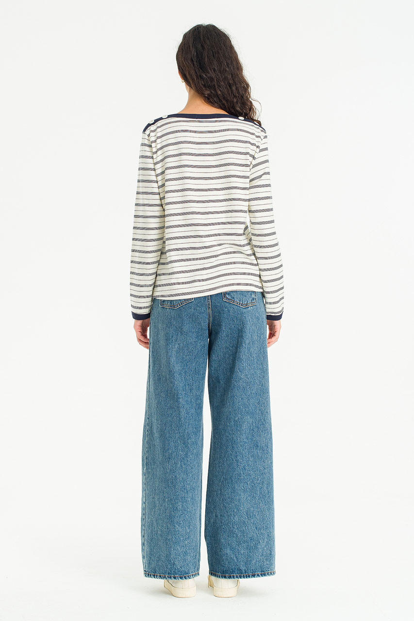 Day Stripe Tee, Ivory