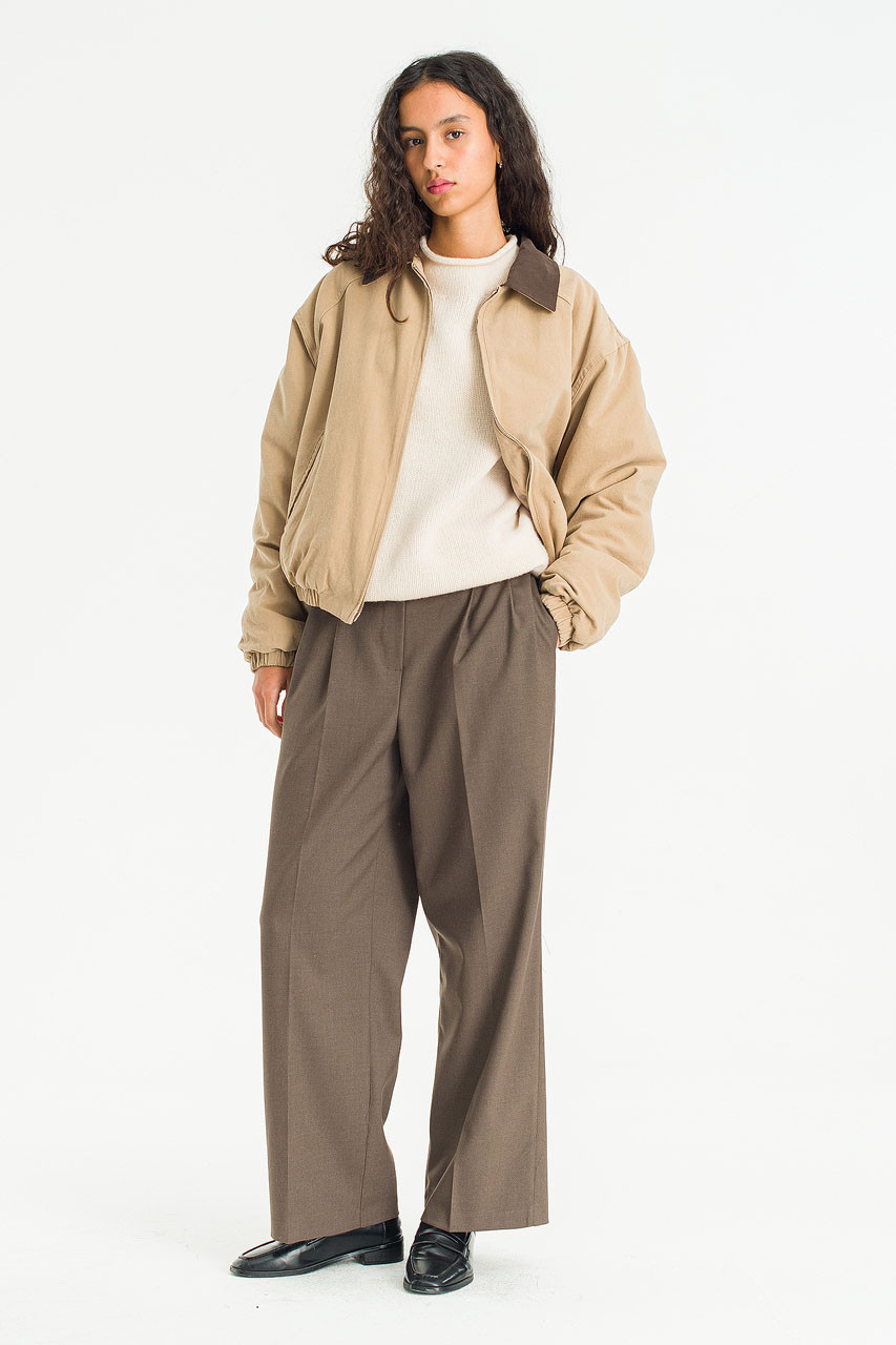 Kyo Combi Padded Blouson, Beige