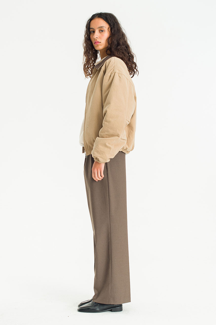 Kyo Combi Padded Blouson, Beige