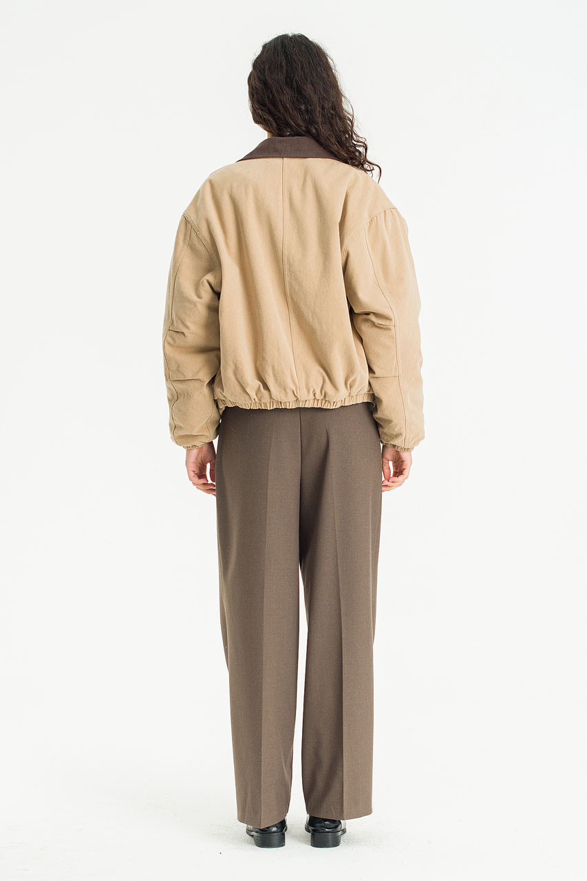 Kyo Combi Padded Blouson, Beige