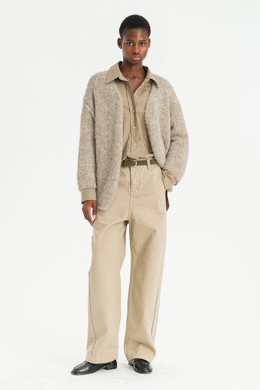 Pavo Suede Belt, Khaki