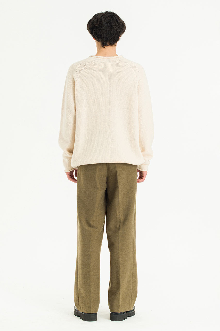 Menswear | Boat-Neck Wool Jumper, Cream
