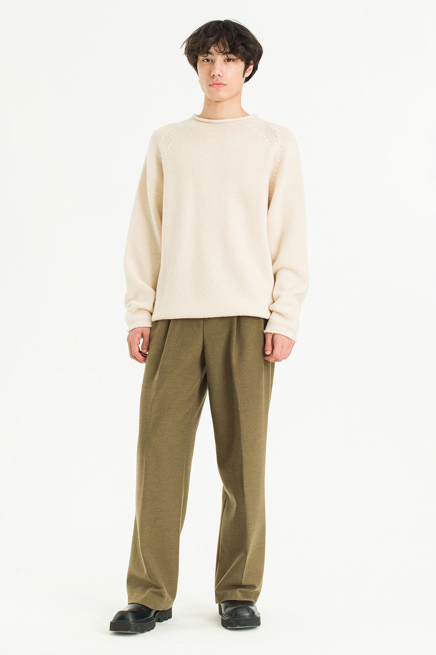 Menswear | Boat-Neck Wool Jumper, Cream