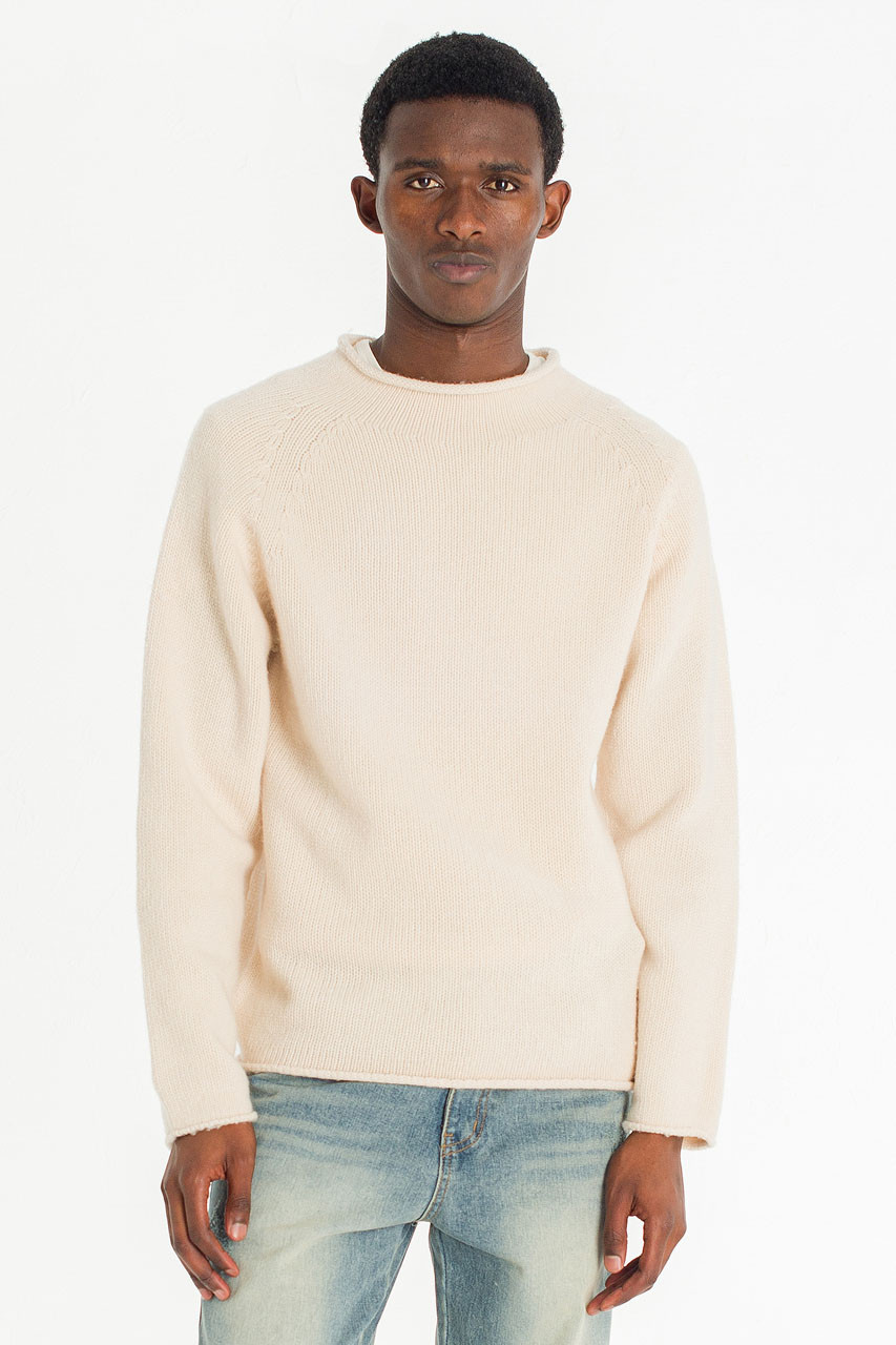 Menswear | Boat-Neck Wool Jumper, Cream