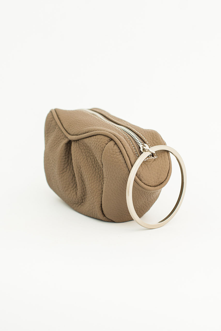 Lip Pouch Bag, Warm Grey