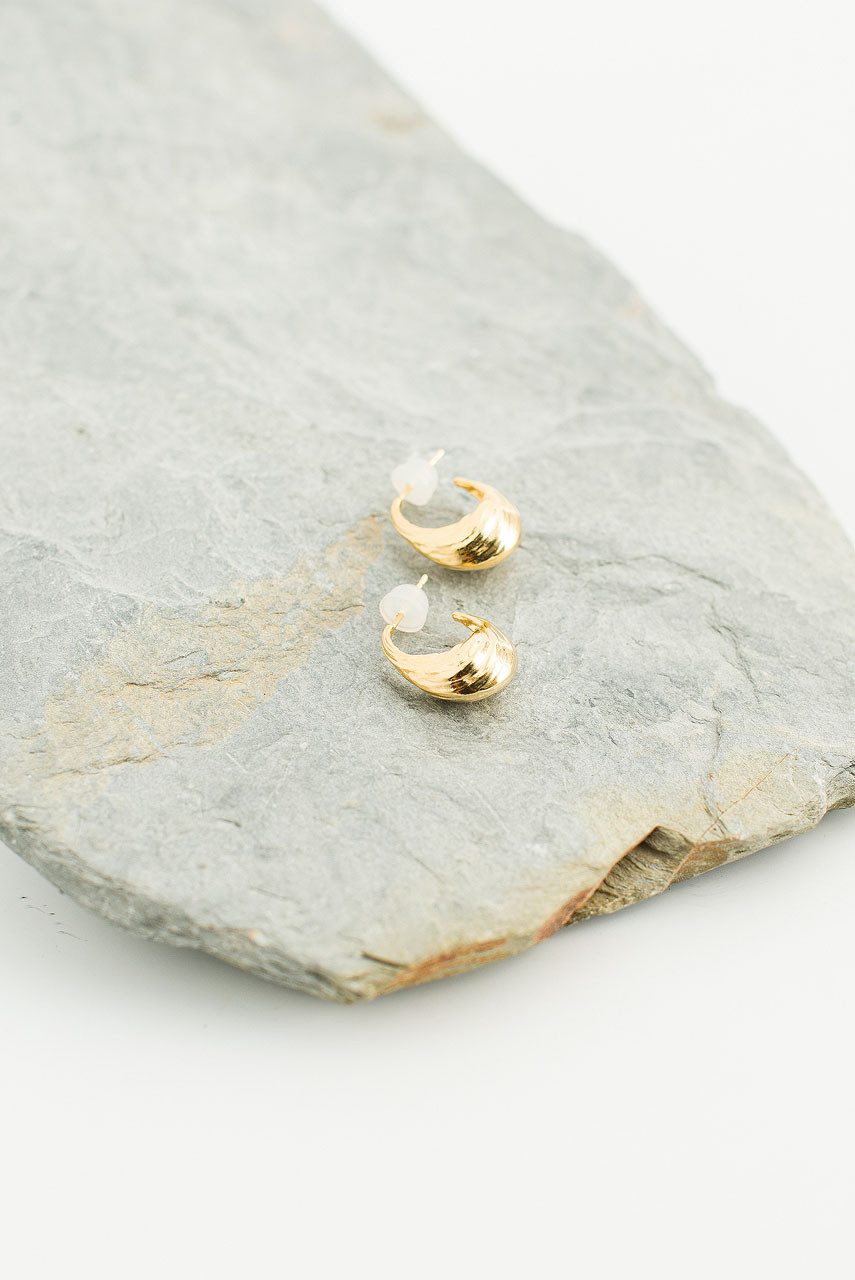 Aihara Earrings, Gold