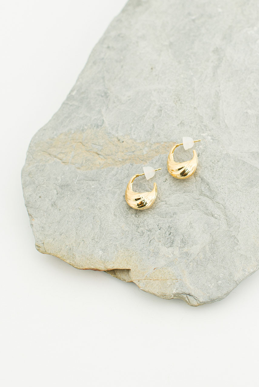 Aihara Earrings, Gold