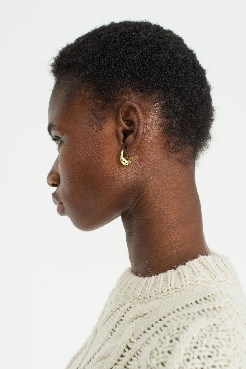 Aihara Earrings, Gold