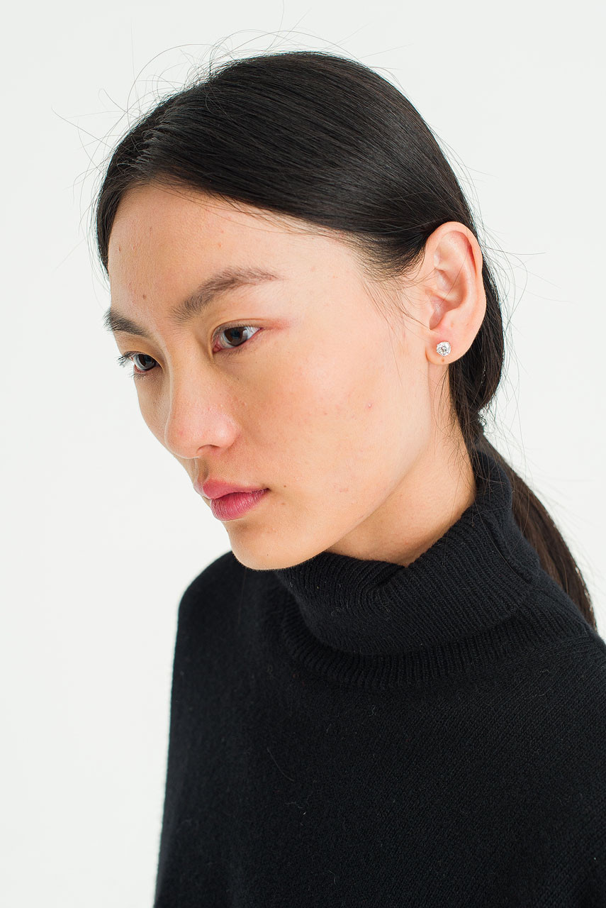 Sena Crystal Studs, Silver