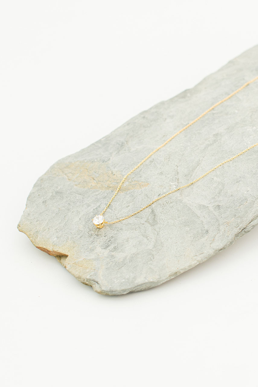 Sena Crystal Necklace, Gold