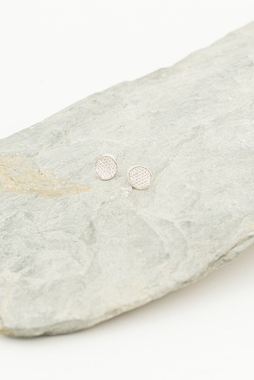 Juniper Circle Crystal Studs, Silver