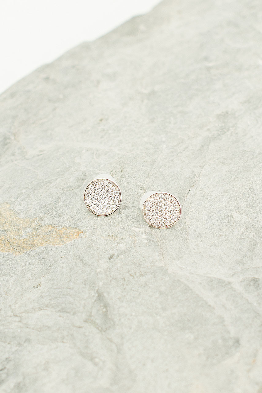 Juniper Circle Crystal Studs, Silver