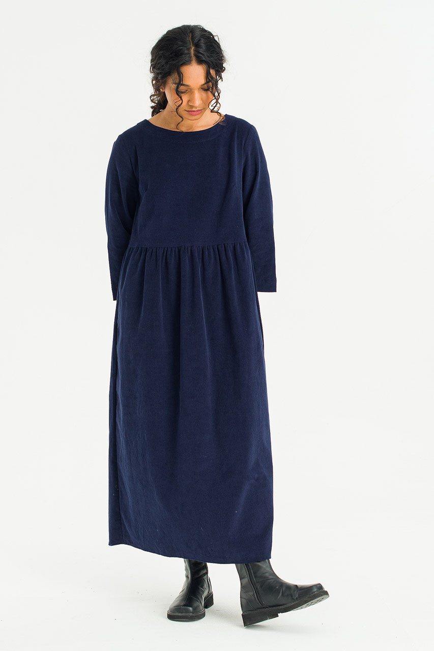 Elsa Cord Relax Dress, Navy