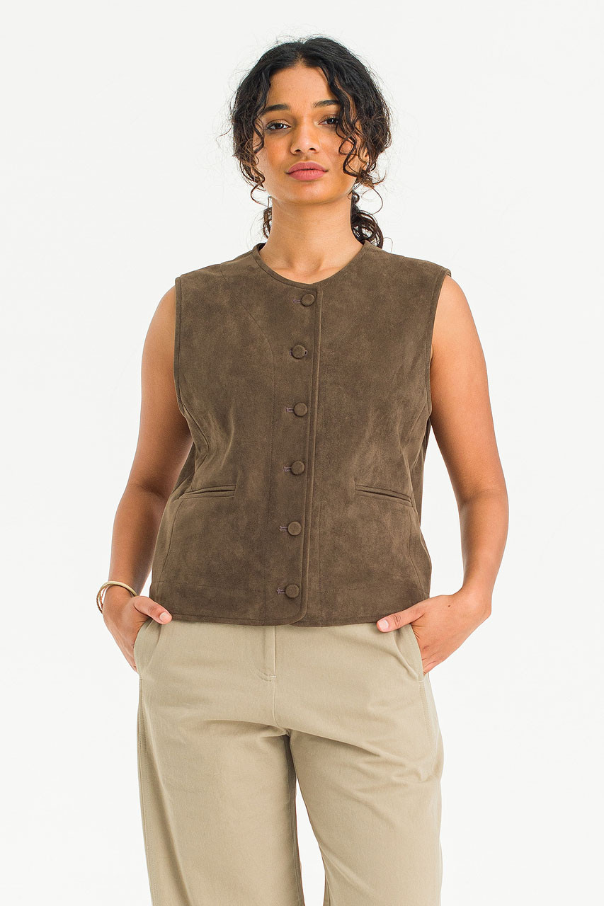 Velina Vest, Brown
