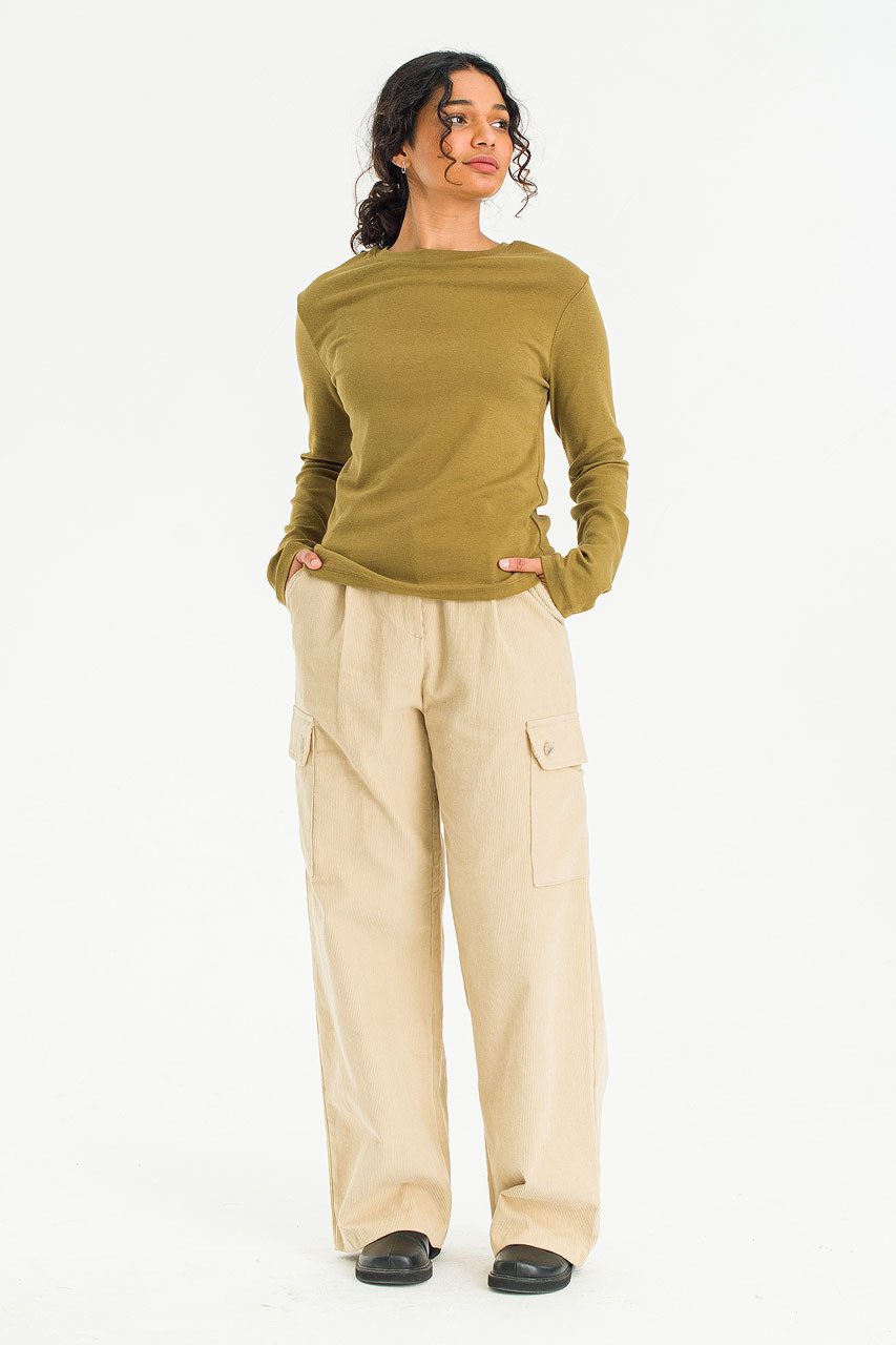 Soft Breeze Round Neck Tee, Khaki