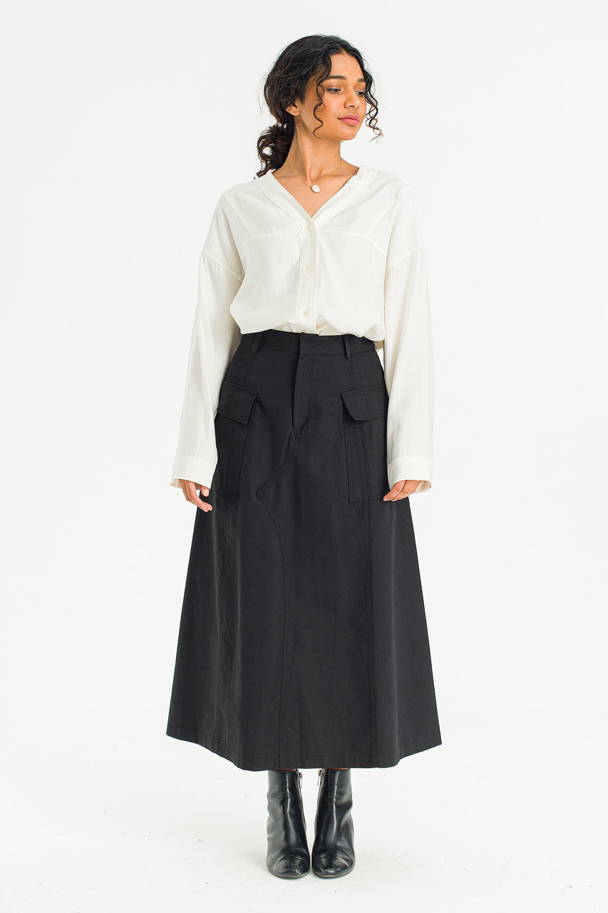 Rove Cargo Skirt, Black