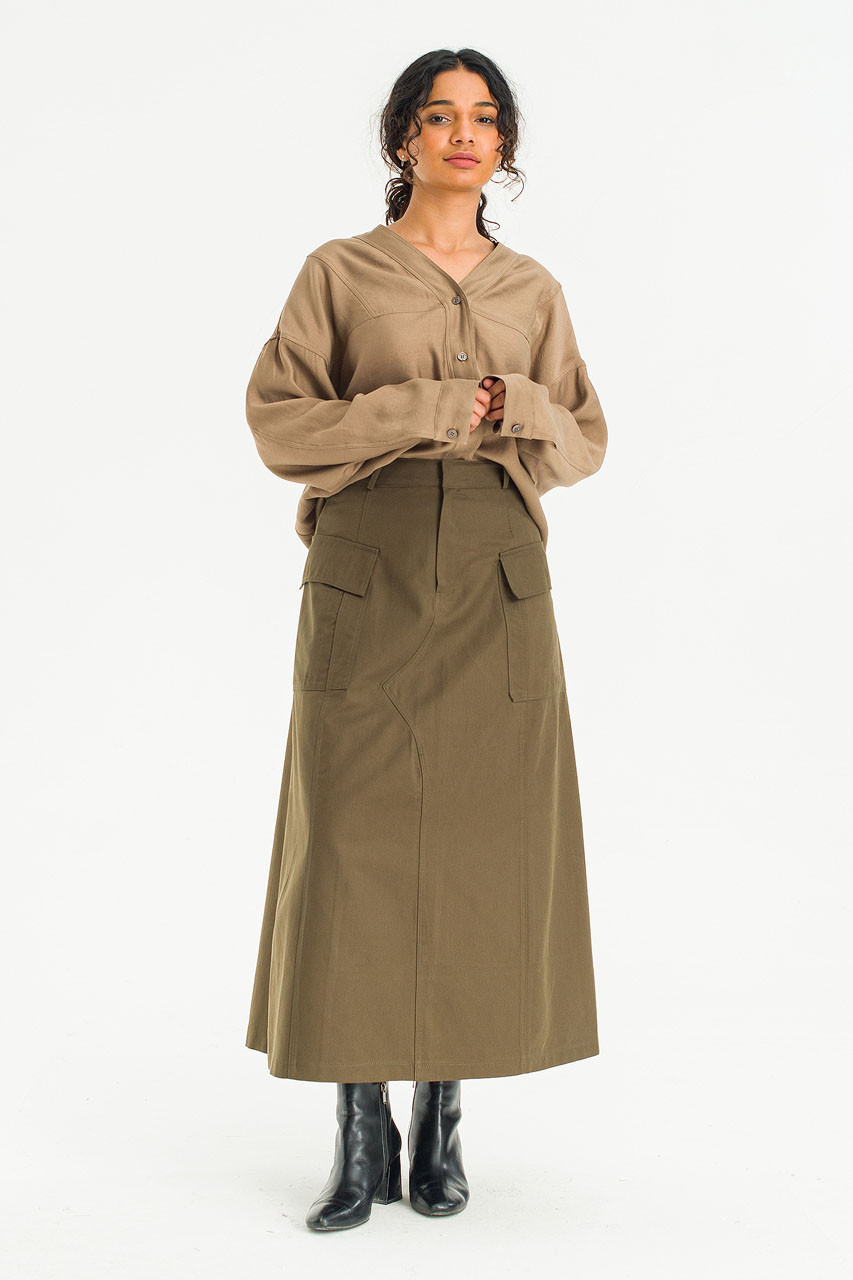 Rove Cargo Skirt, Khaki
