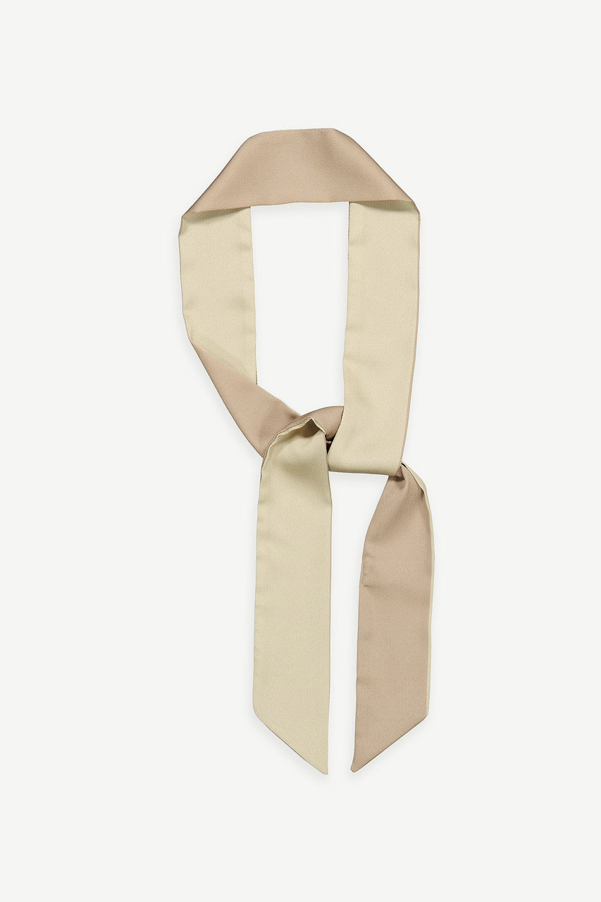 Bea Colour Contrast Scarf, Bege