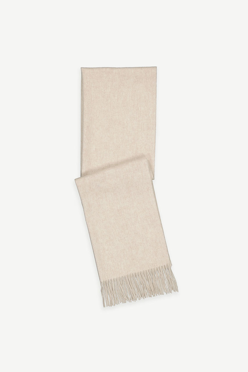 Large Wool Scarf, Oat