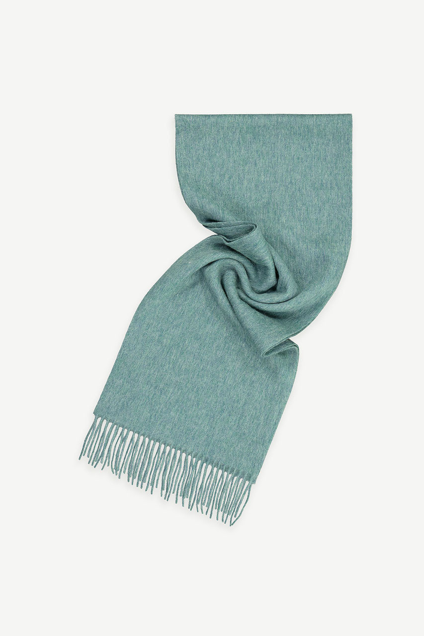 Two Tone Wool Scarf, Turquoise