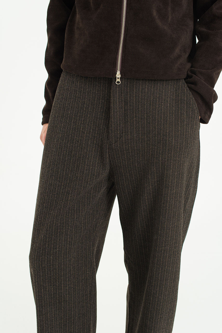 Menswear | Shadow Stripe Pants, Brown