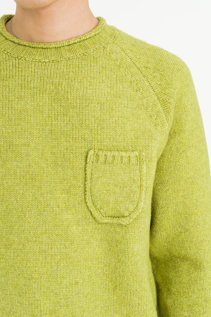 Menswear | Boxy Pocket Knit, Pea