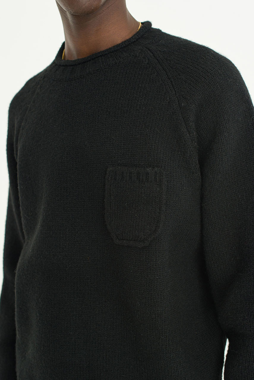 Menswear | Boxy Pocket Knit, Black