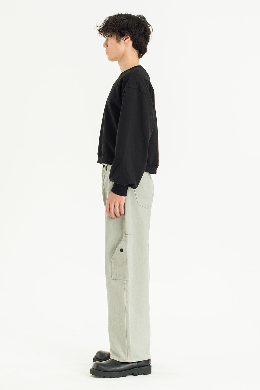 Menswear | Curved Fatigue Pants, Sage Grey