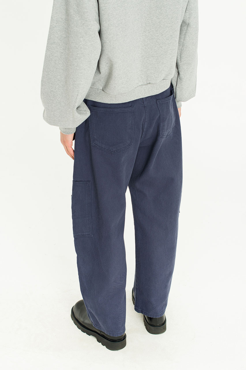 Menswear | Curved Fatigue Pants, Navy