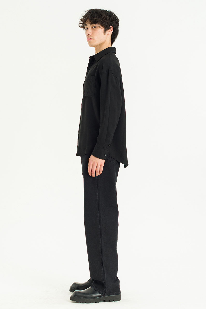 Menswear | Silky Shirt, Black