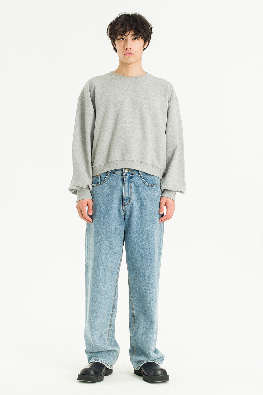 Menswear | Cropped Sweatshirt, Grey