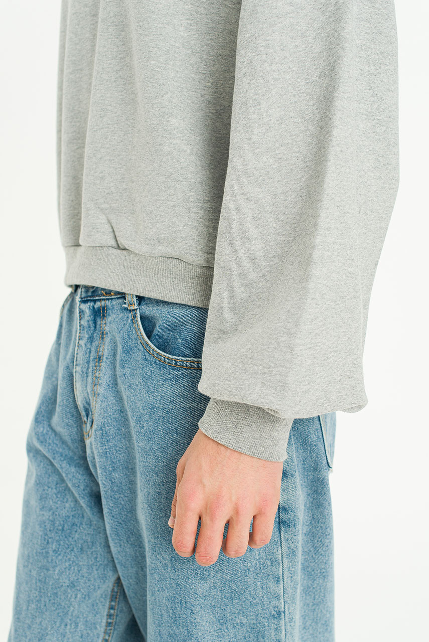 Menswear | Cropped Sweatshirt, Grey