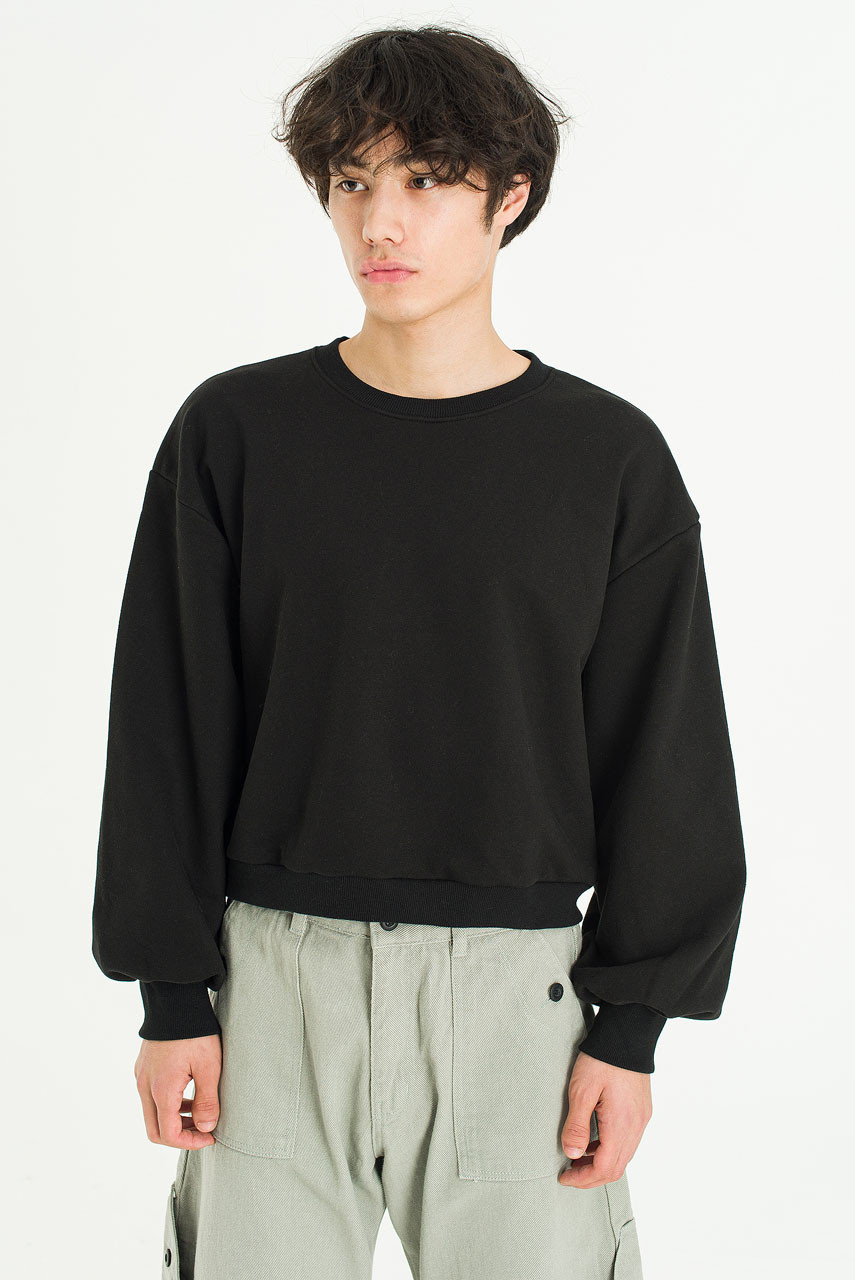 Menswear | Cropped Sweatshirt, Black