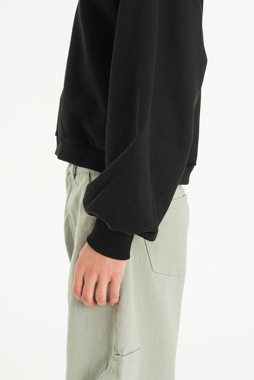 Menswear | Cropped Sweatshirt, Black