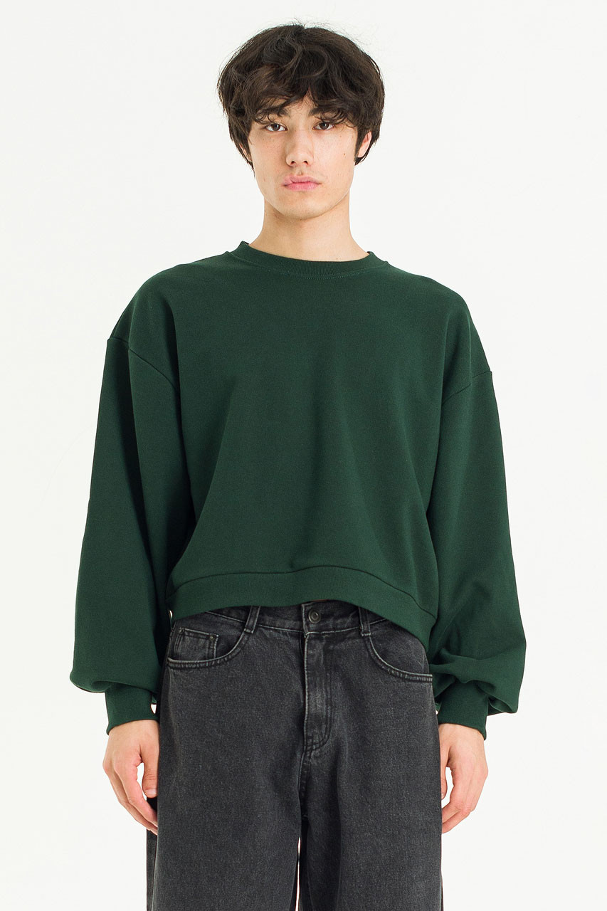 Menswear | Cropped Sweatshirt, Green