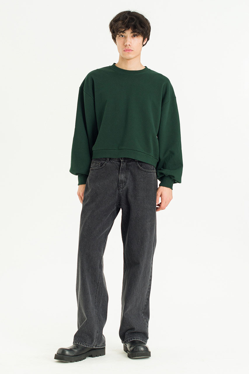Menswear | Cropped Sweatshirt, Green