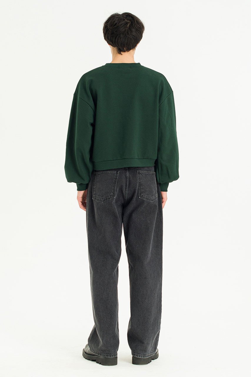 Menswear | Cropped Sweatshirt, Green