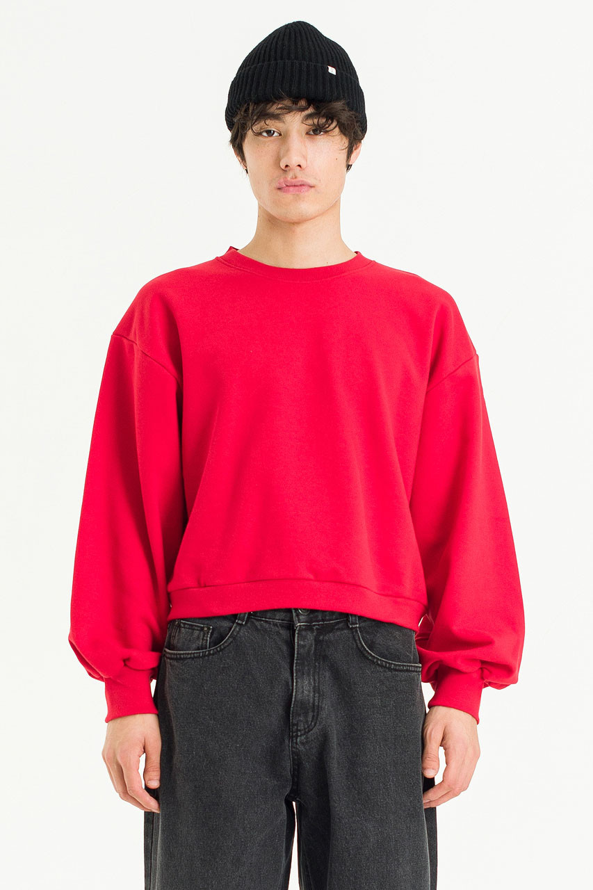 Menswear | Cropped Sweatshirt, Red