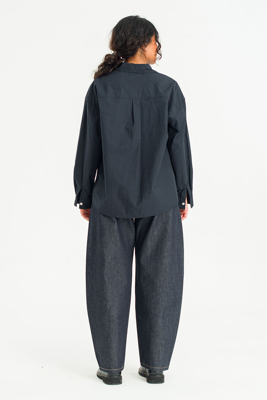 Calm Cotton Shirt, Navy