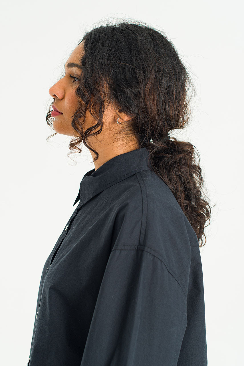 Calm Cotton Shirt, Navy