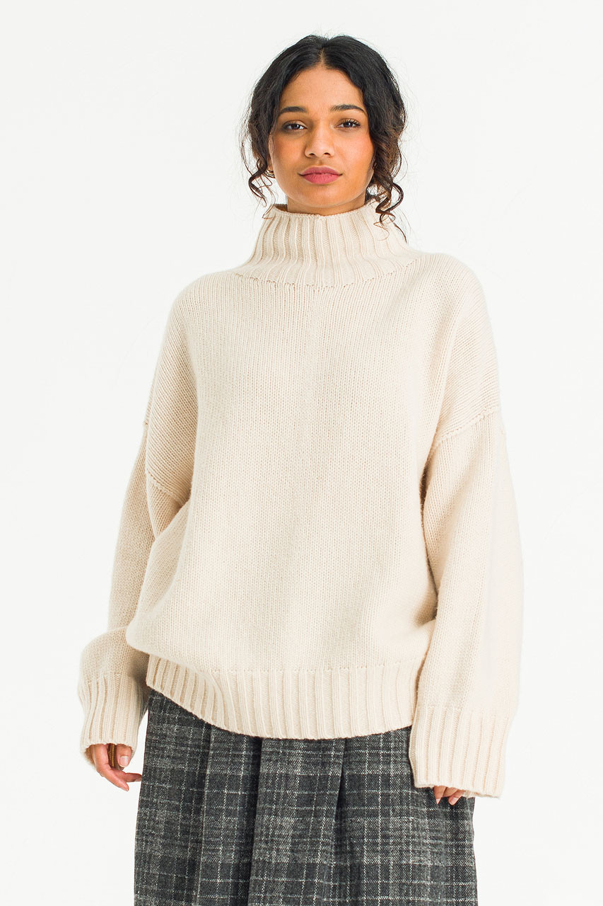 トップス Mou loose knit set up color ivory Loose Fit Soft Knit, Ivory