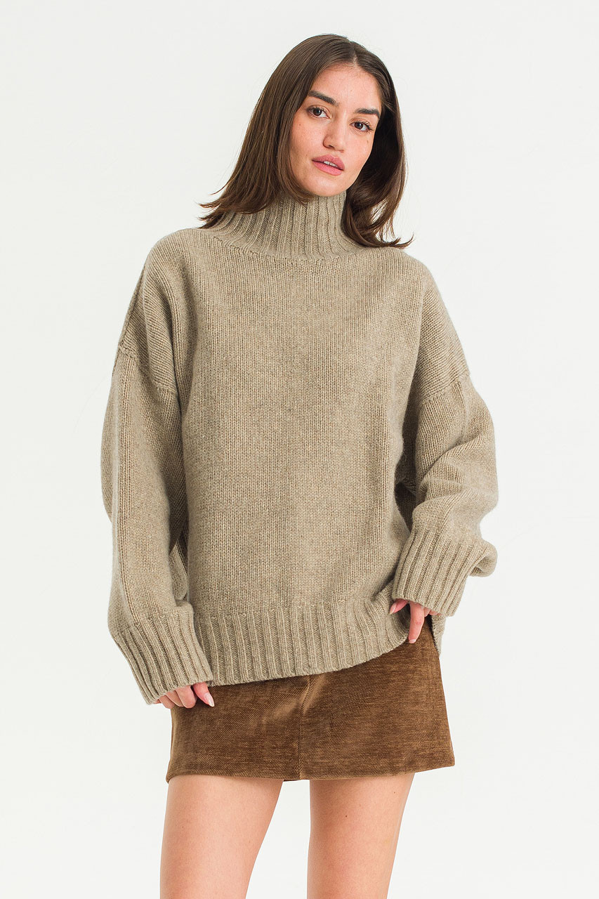 Loose Fit Soft Knit, Wood