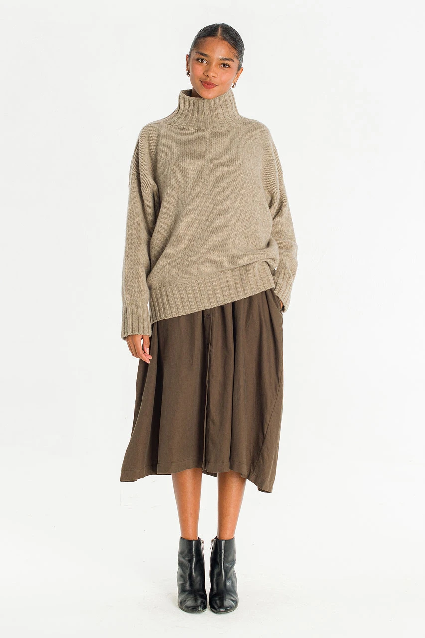 Loose Fit Soft Knit, Wood