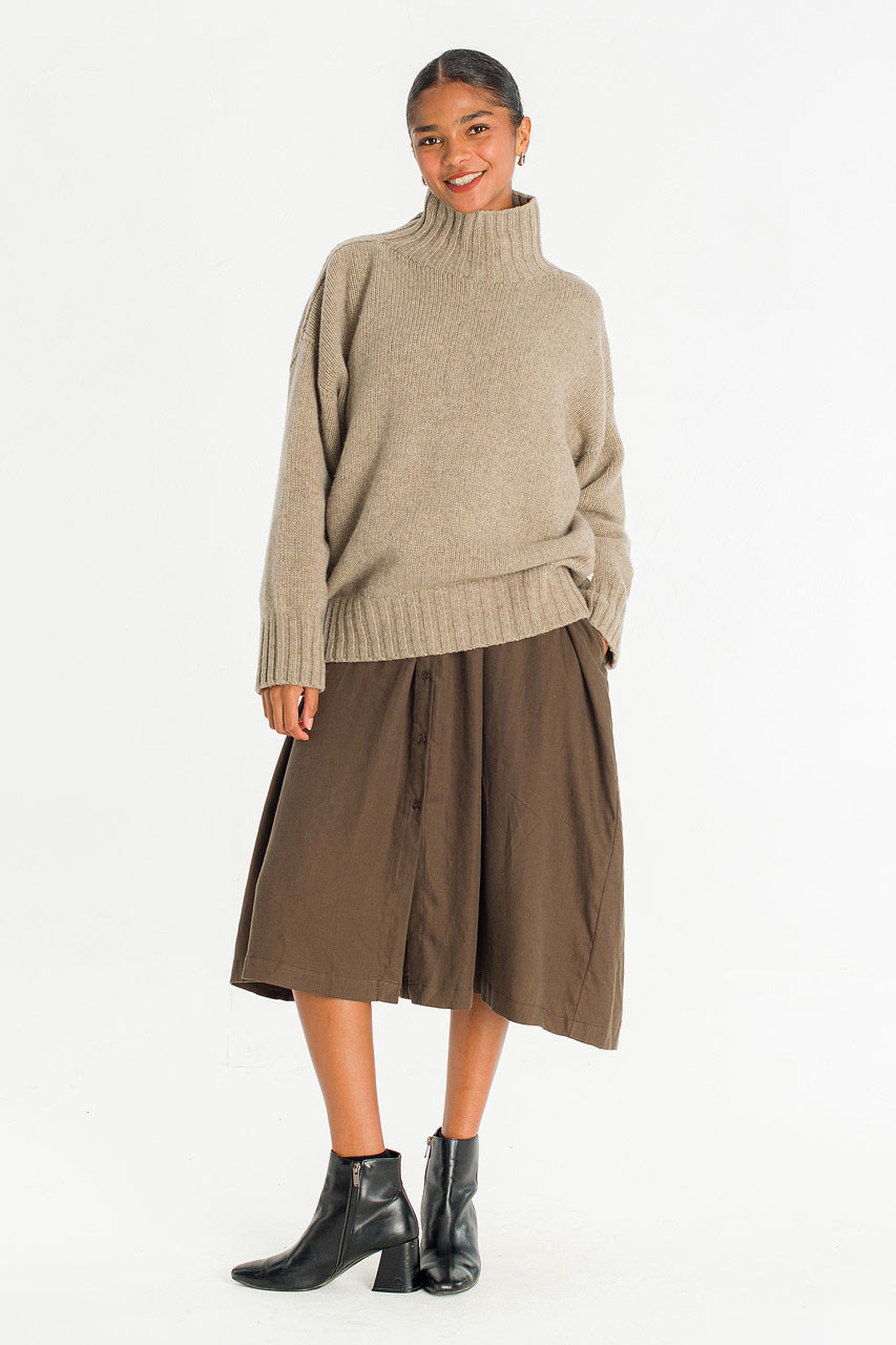Loose Fit Soft Knit, Wood