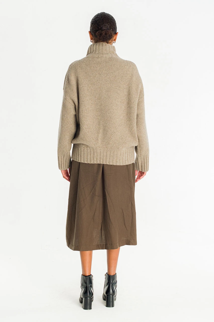 Loose Fit Soft Knit, Wood