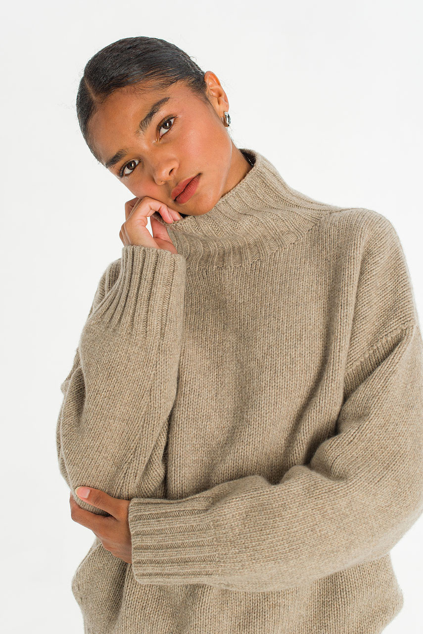 Loose Fit Soft Knit, Wood