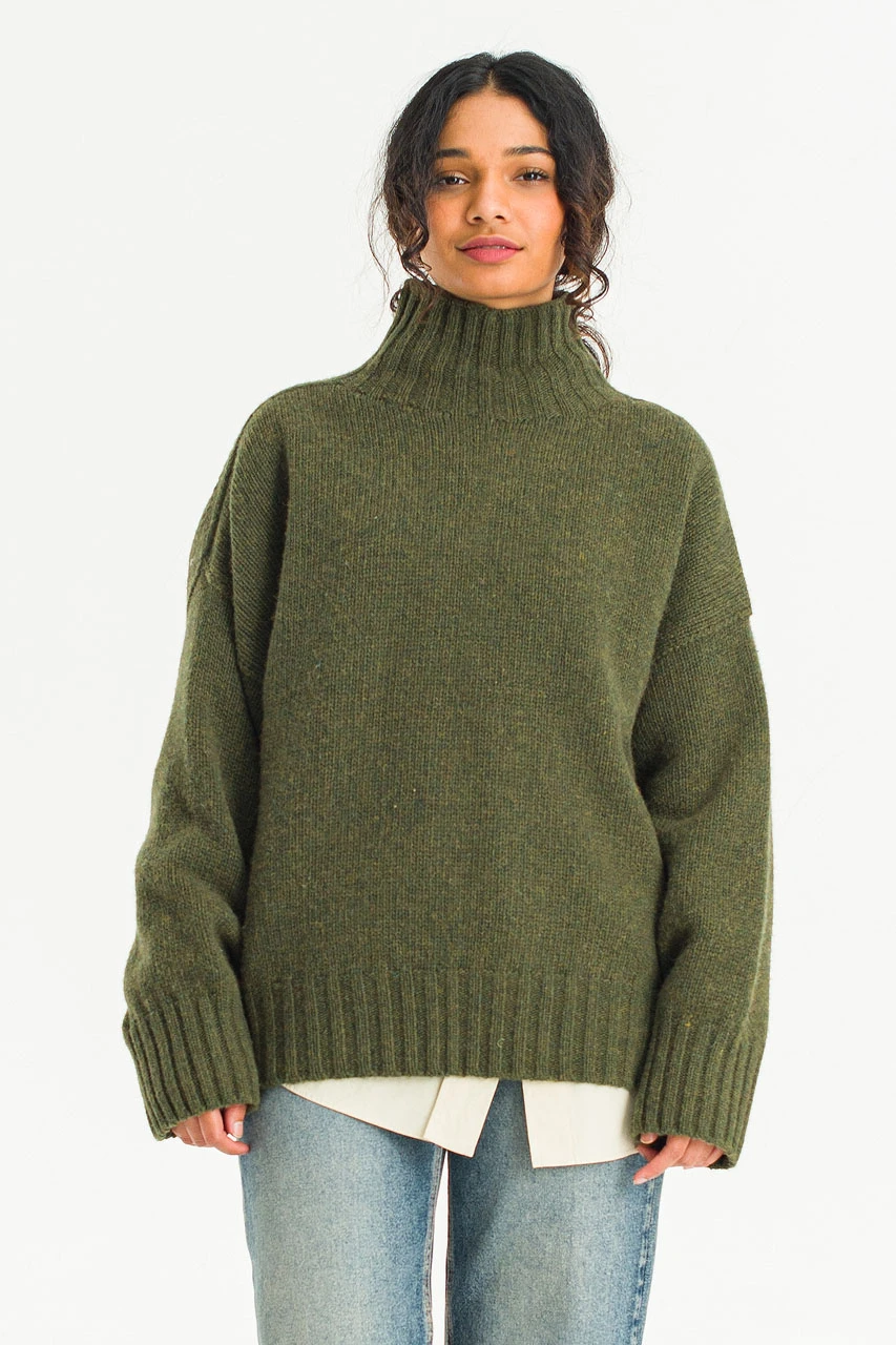 Loose Fit Soft Knit, Forest