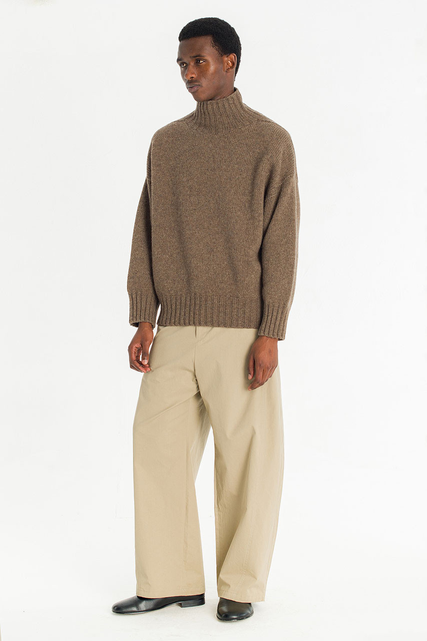 Menswear | Loose-Fit Soft Knit, Brown Melange