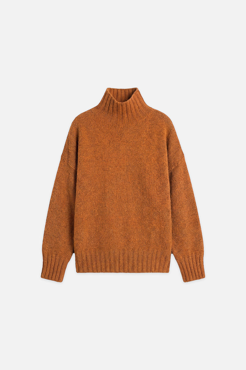 Menswear | Loose-Fit Soft Knit, Brick Melange